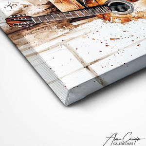 Art Mural Guitare Abstraite