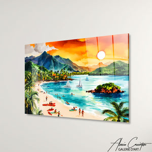 Art Mural Paysage Tropical Peinture