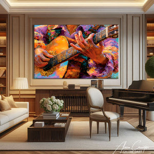 Affiche Acrylique Guitare