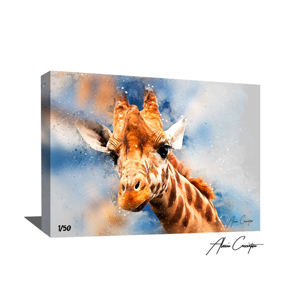 tableau girafe peinture
