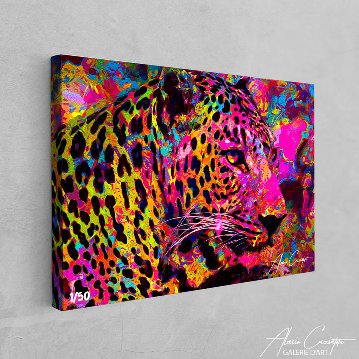 poster leopard pink