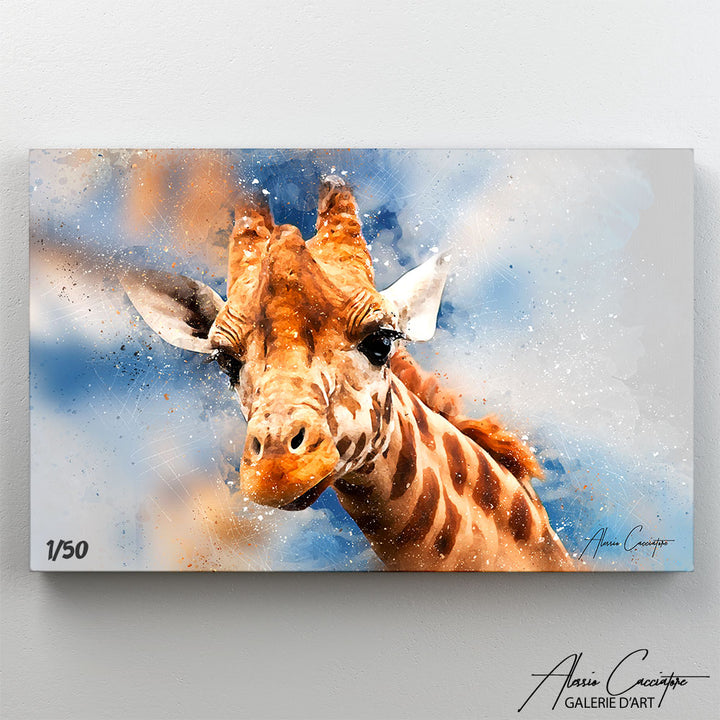 poster girafe peinture