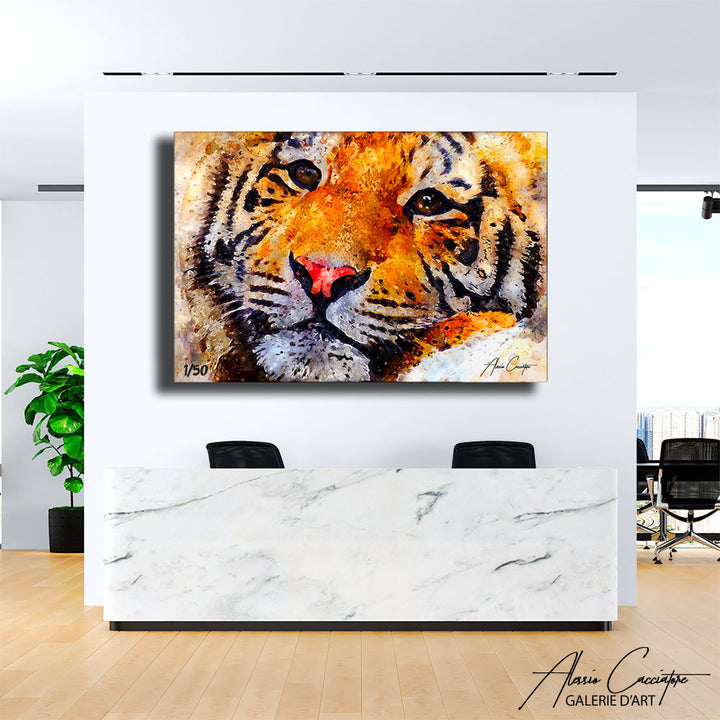 peinture tigre géant