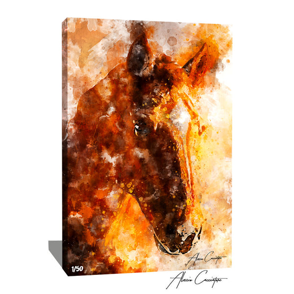 peinture cheval aquarelle