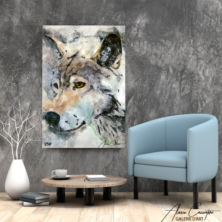 poster loup gris