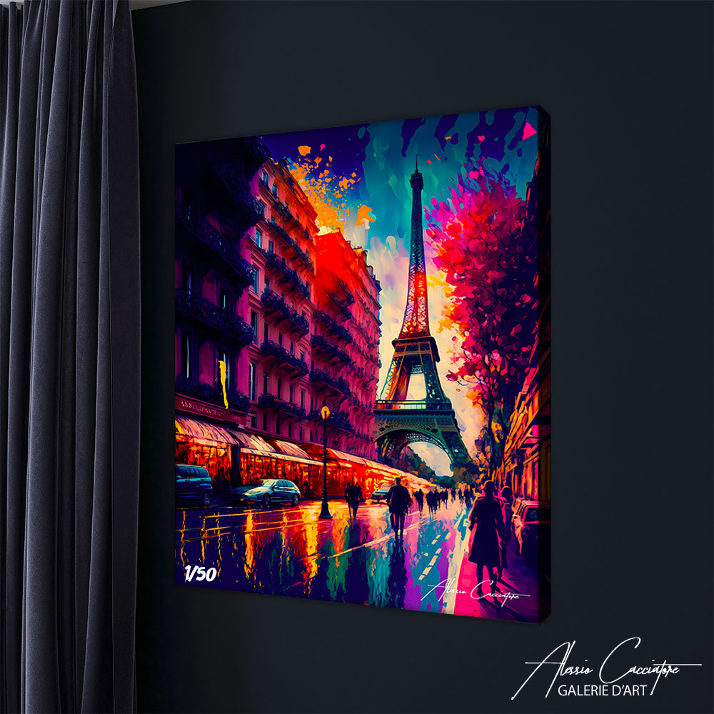 tableau paysage paris 