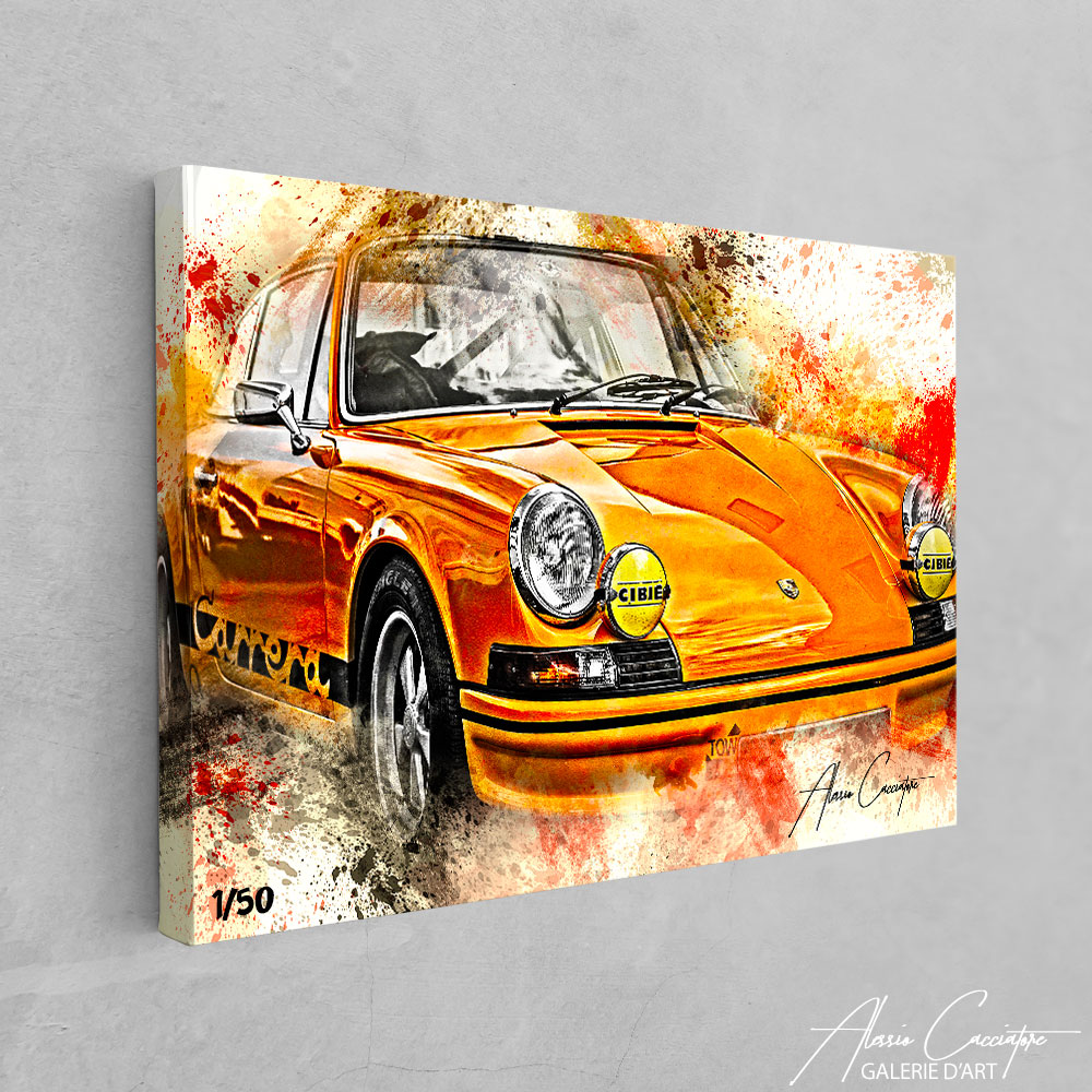 tableau peinture porsche 911