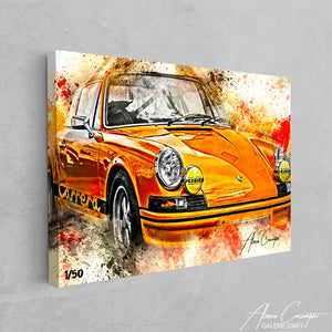 tableau peinture porsche 911