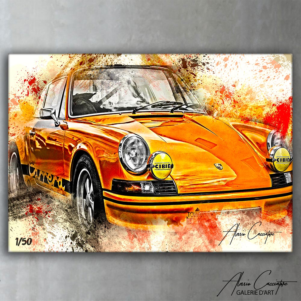 tableau porsche vintage