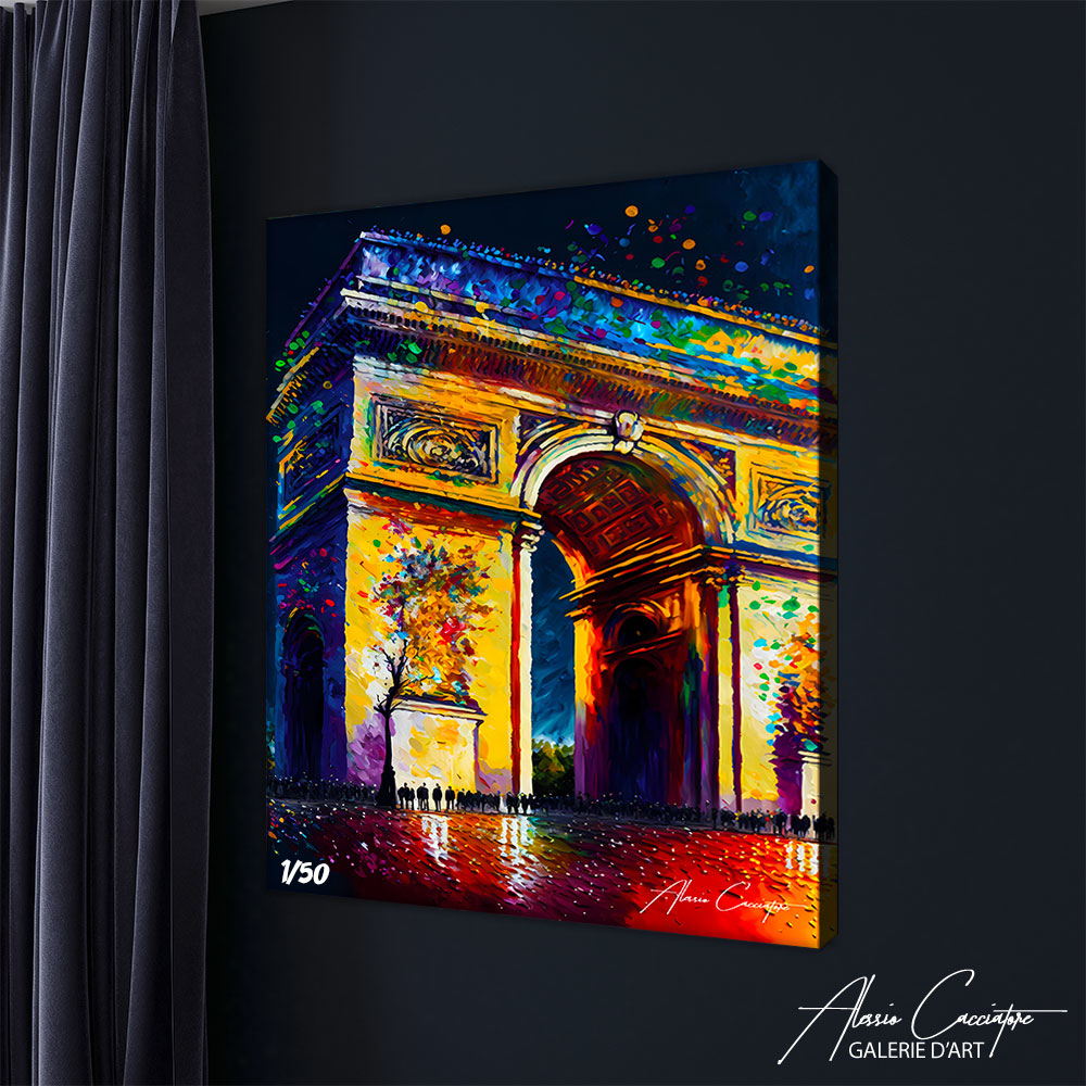 peinture paris arc de triomphe