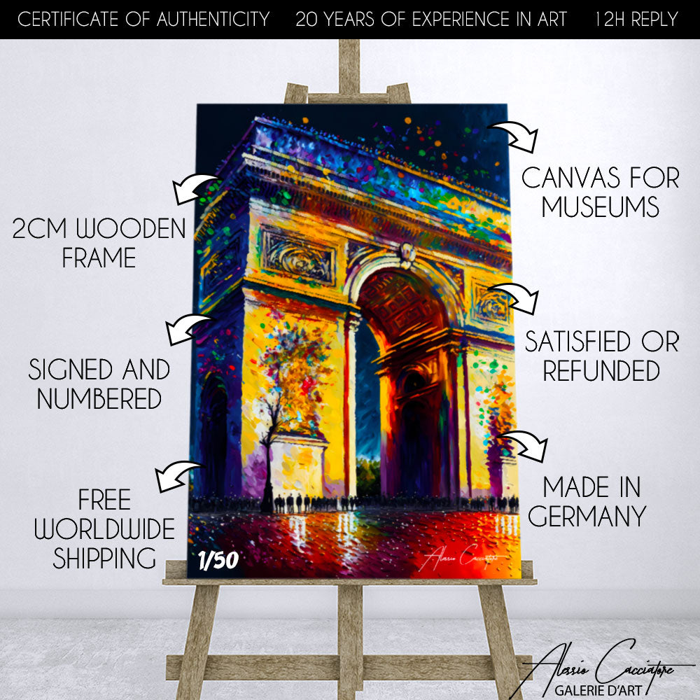 tableau paris arc de triomphe