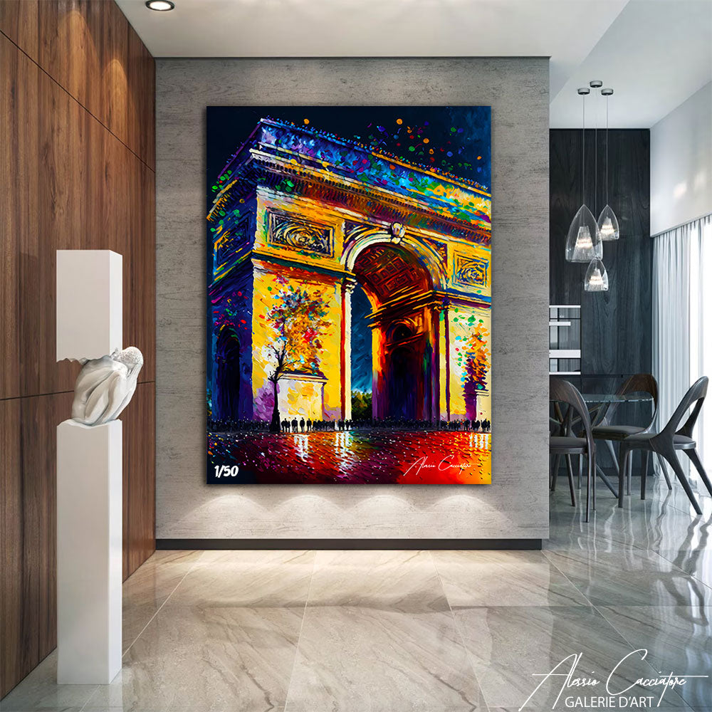 tableau paris arc de triomphe