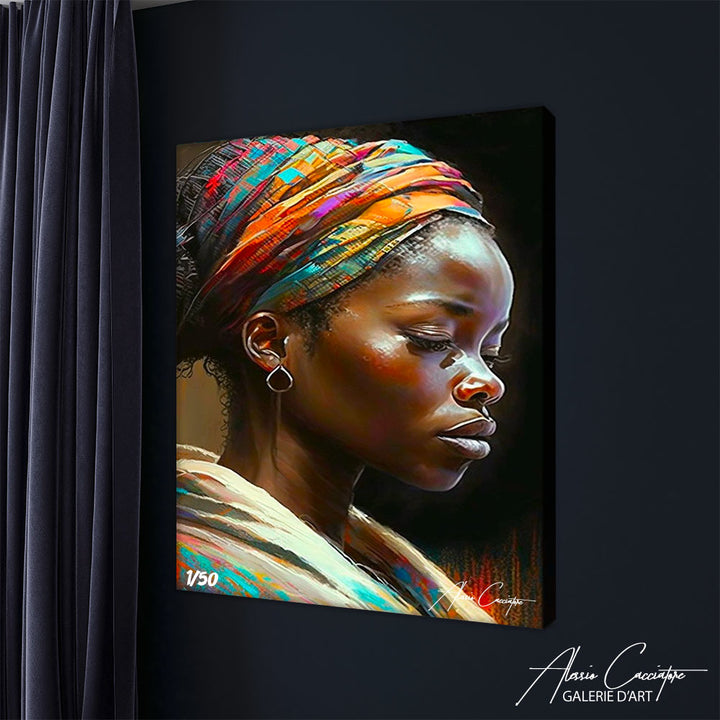 peinture tete africaine