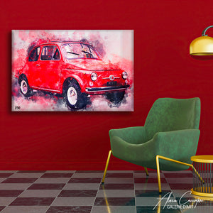 poster fiat 500 vintage