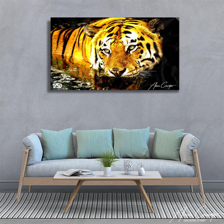 peinture tete de tigre