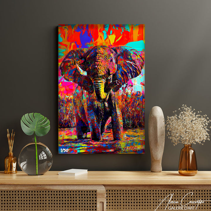 peinture éléphant afrique