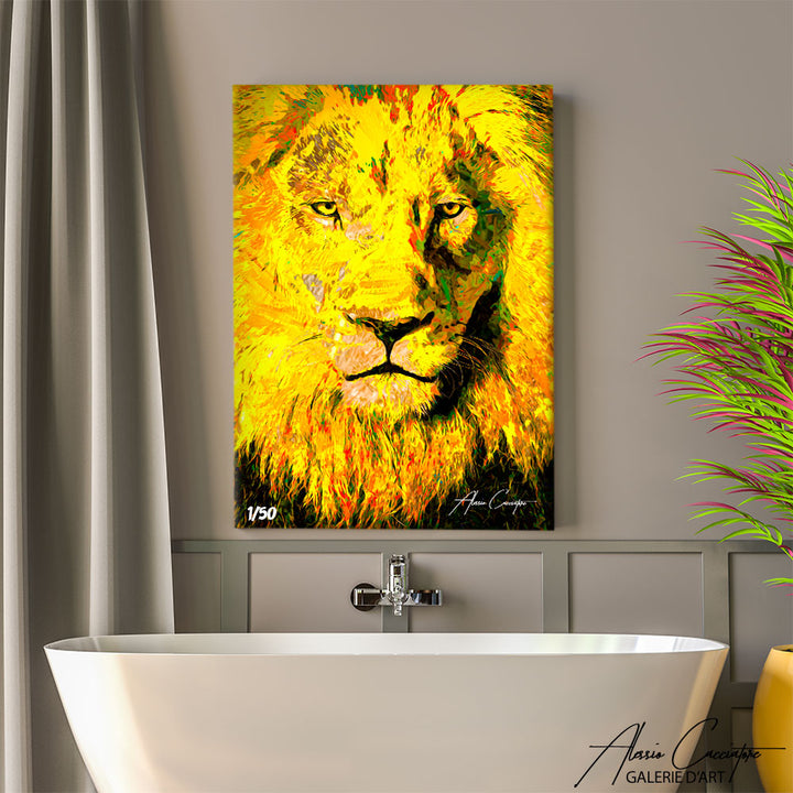 peinture lion couleur