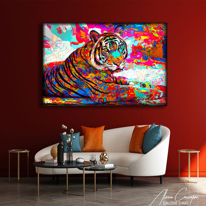 peinture tigre jungle