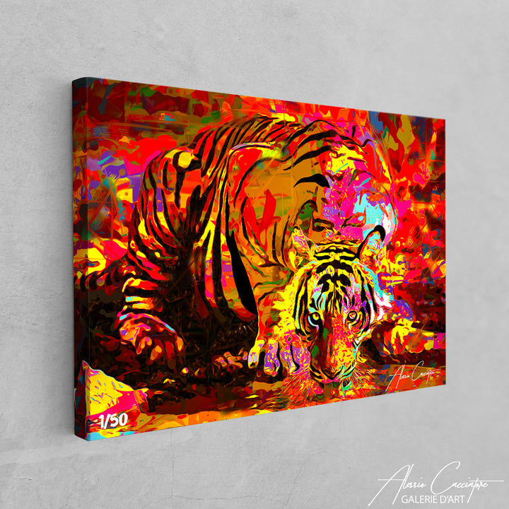 tigre peinture couleur