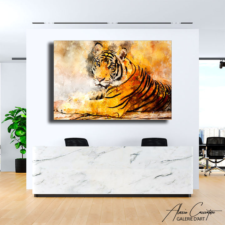 poster tigre couleur