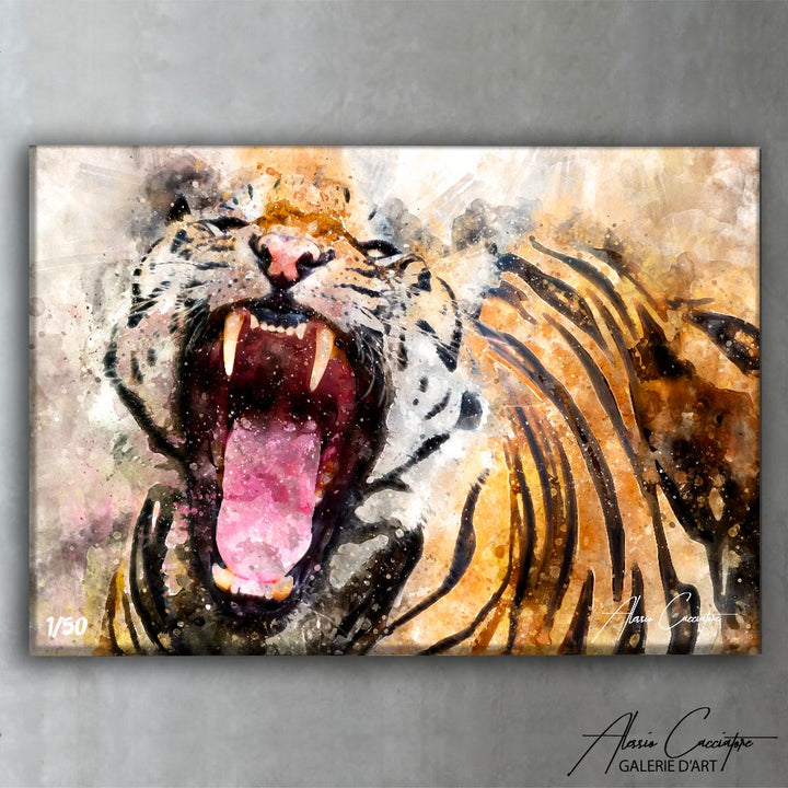 toile tigre abstrait
