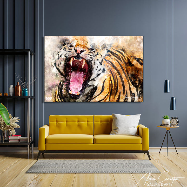 Peinture Tigre Abstrait 