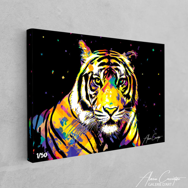 peinture tigre pop art