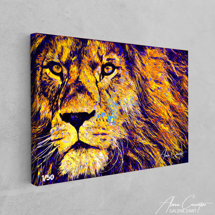 tableau deco lion
