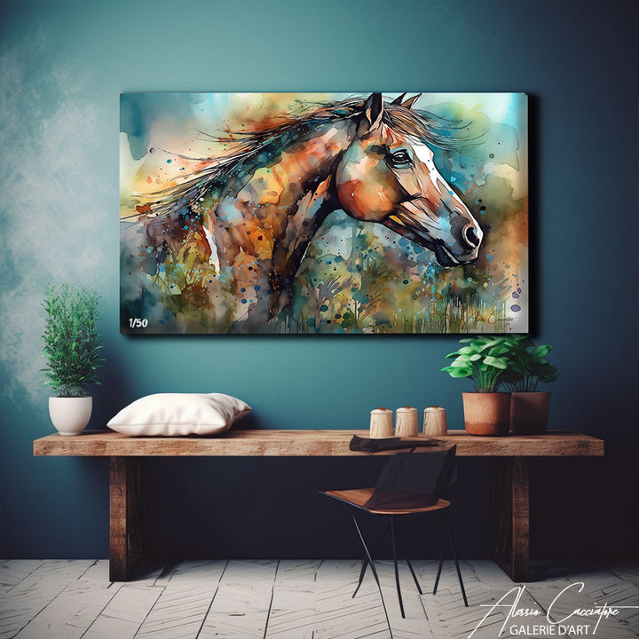 peinture cheval abstrait