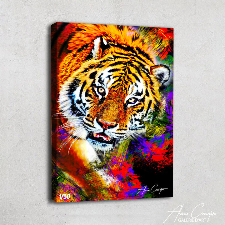 tableau tigre peinture
