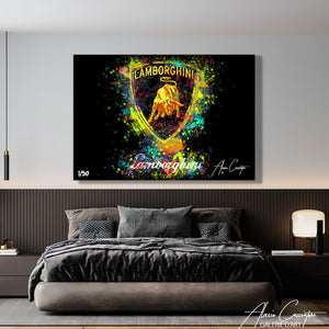 tableau lamborghini pop art