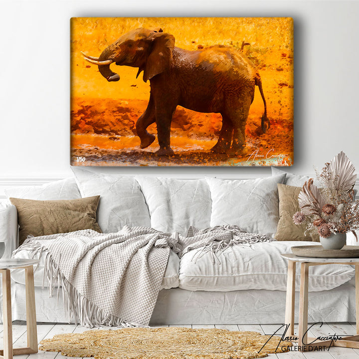 peinture elephant afrique