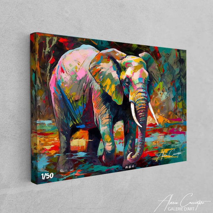 peinture éléphant moderne