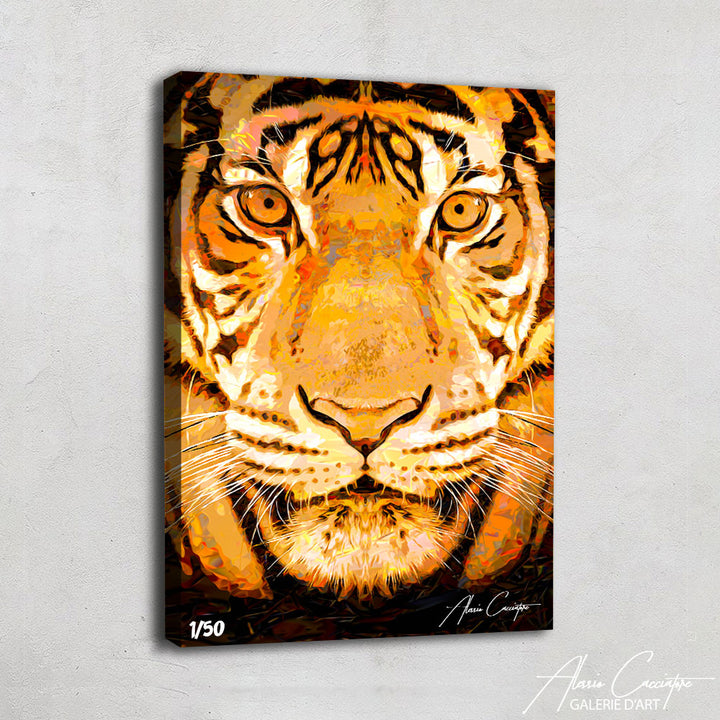 tableau tigre toile