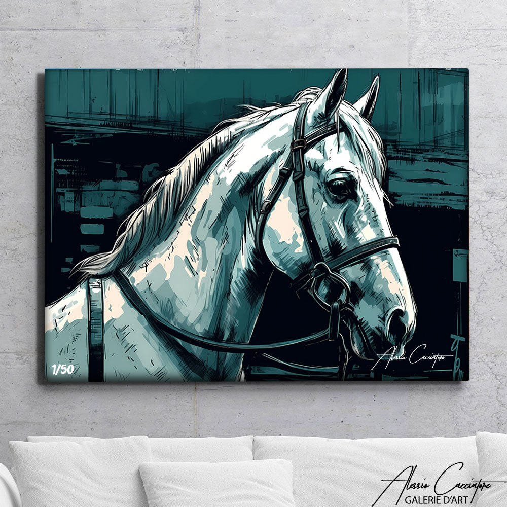 tableau cheval vintage