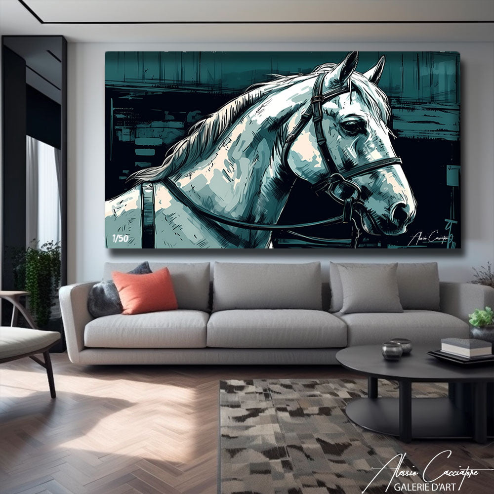 peinture cheval vintage