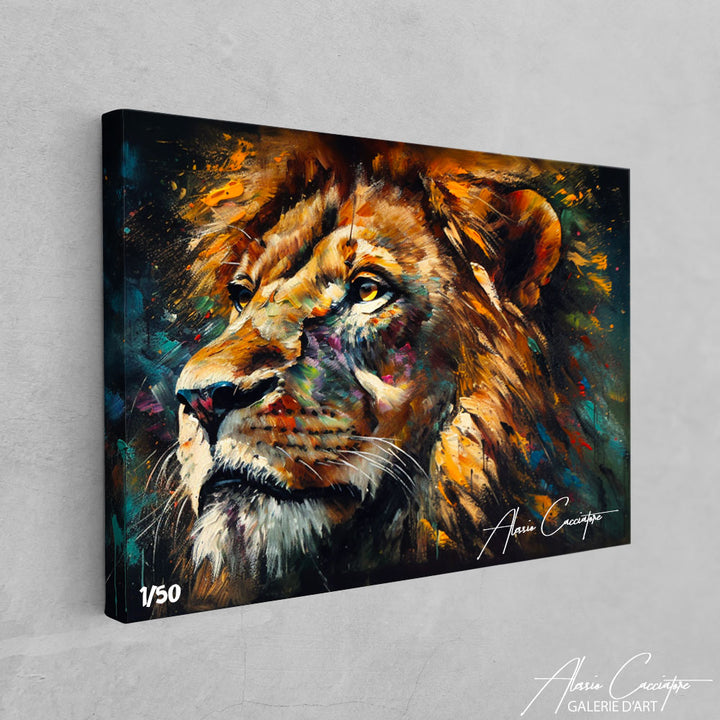 peinture tete de lion