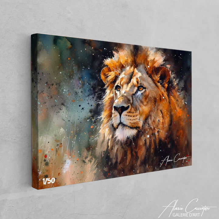 peinture lion moderne