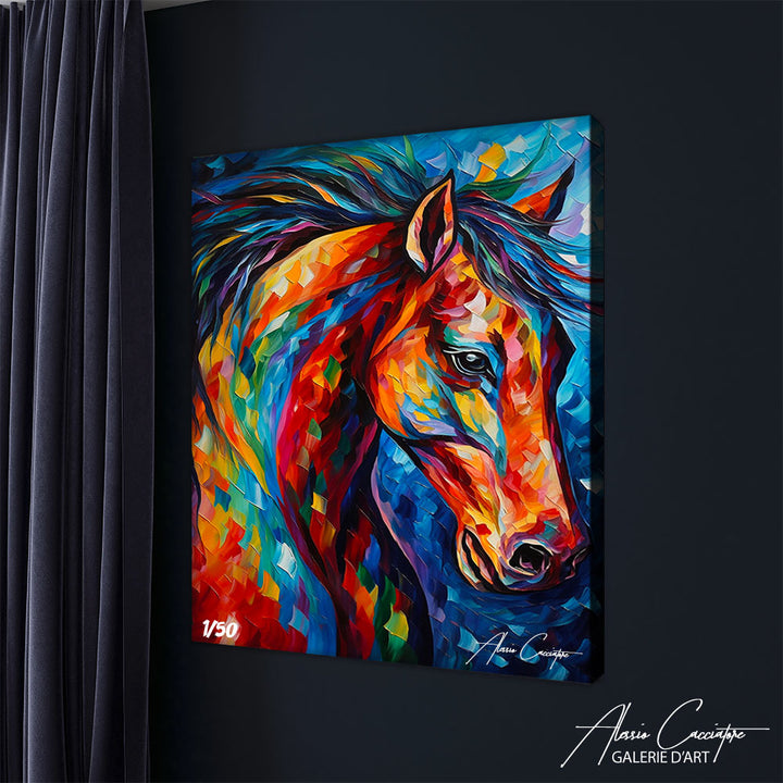 peinture cheval acrylique