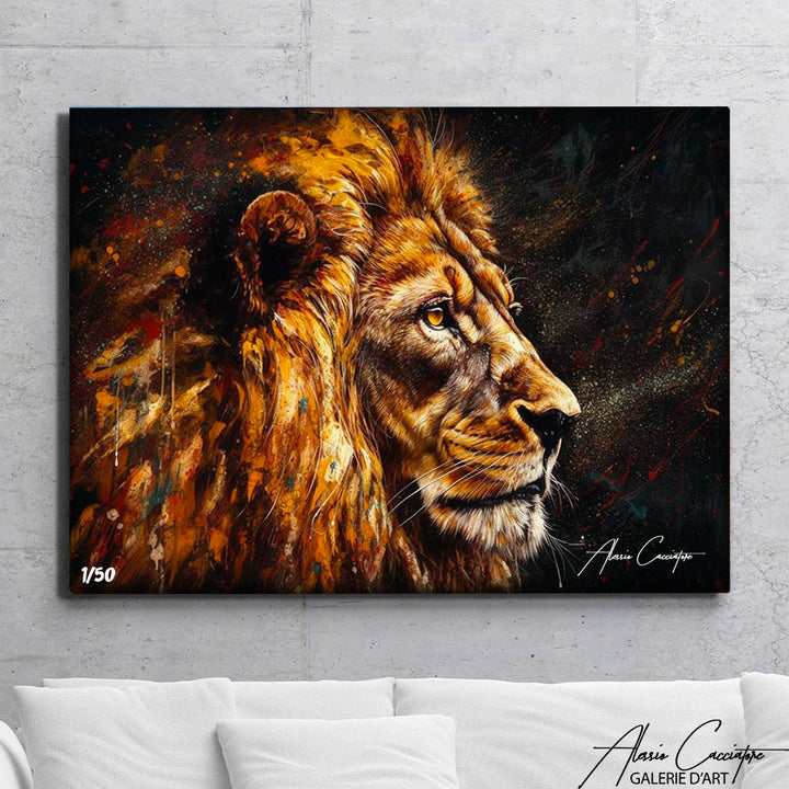 tableau lion or 