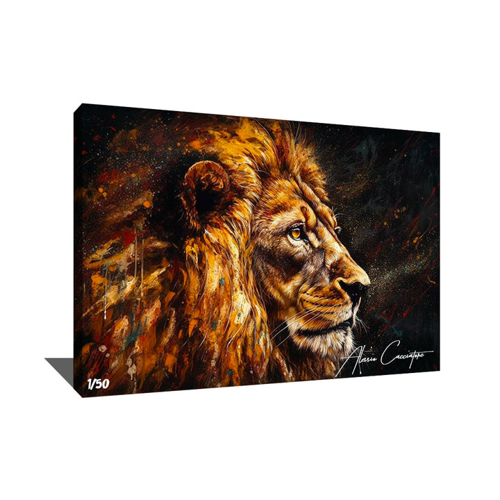 tableau lion 