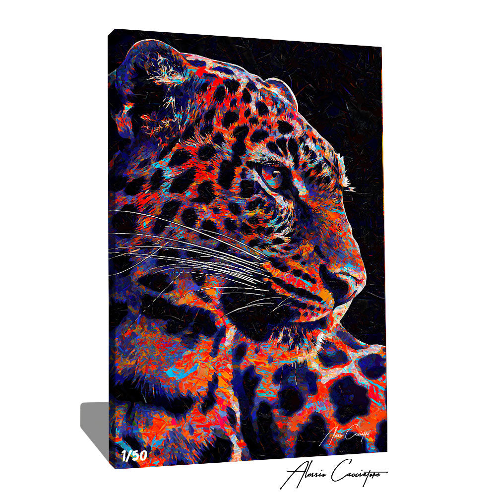 TABLEAU LÉOPARD ACRYLIQUE