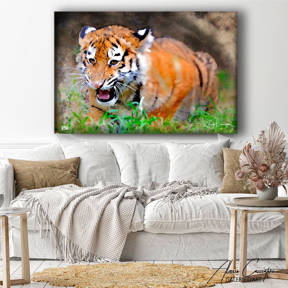 tableau tigre bébé