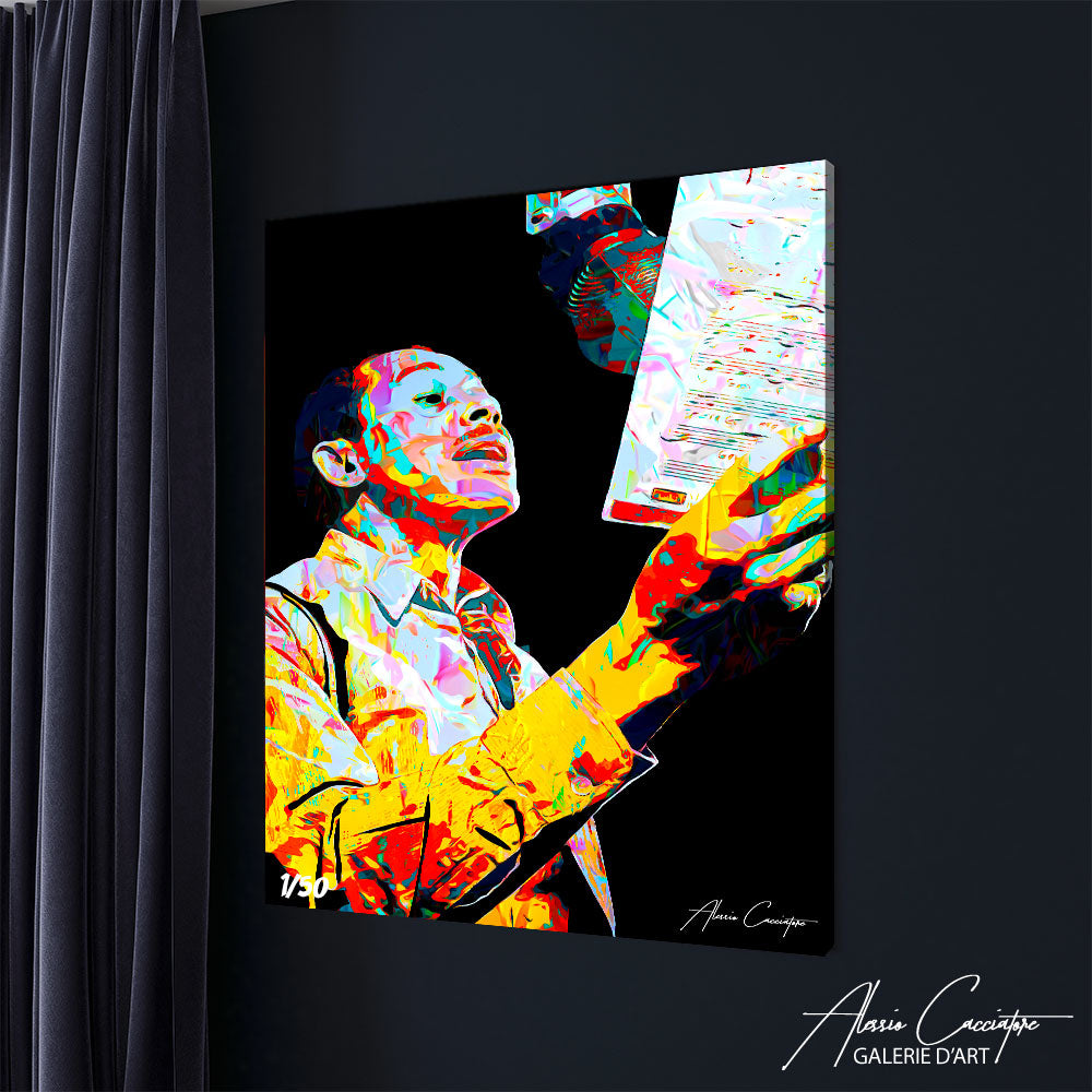 tableau portrait chanteur 