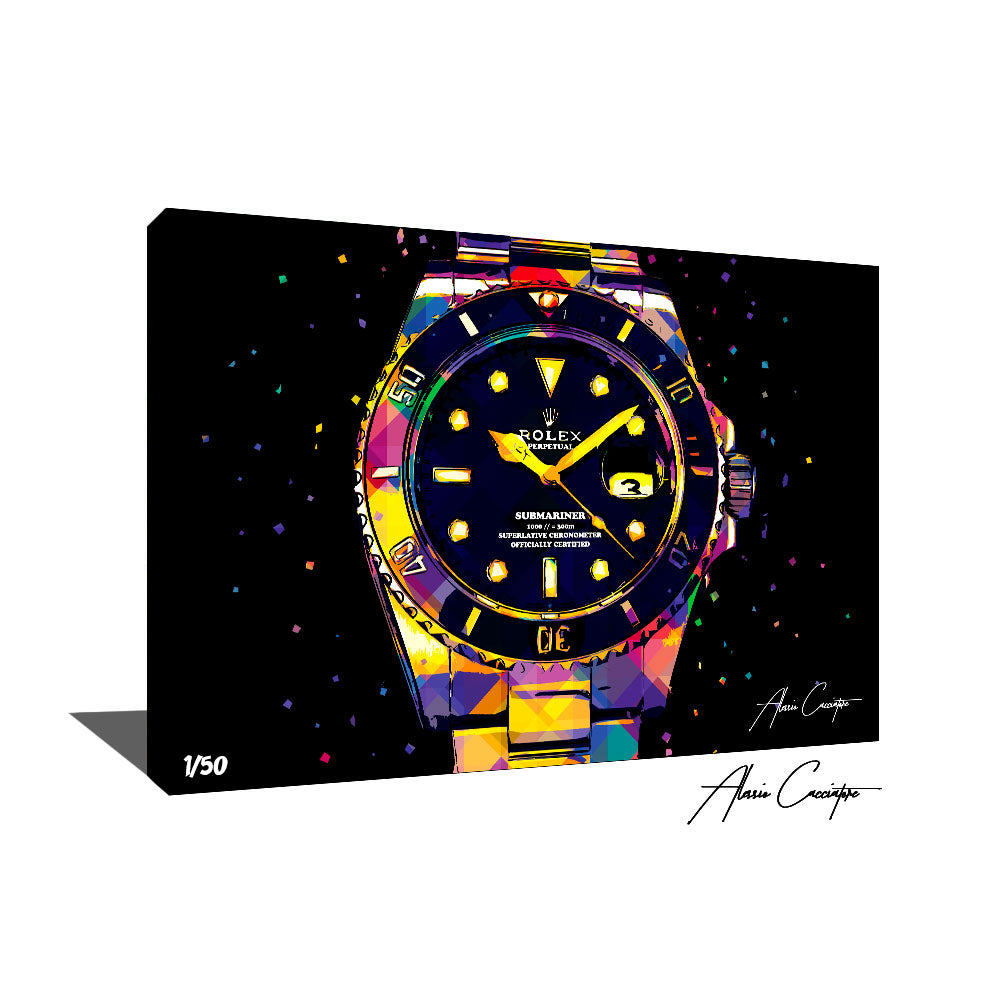 tableau pop art rolex