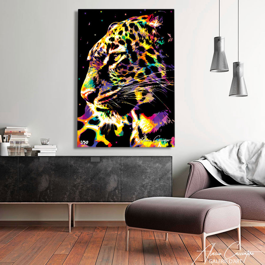 tableau leopard design – mise en situation