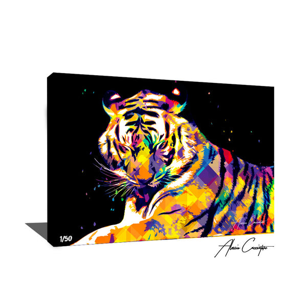 tableau tigre pop art