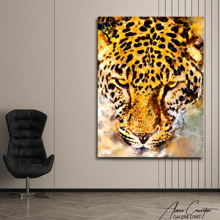 peinture motif léopard