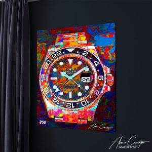 tableau peinture rolex