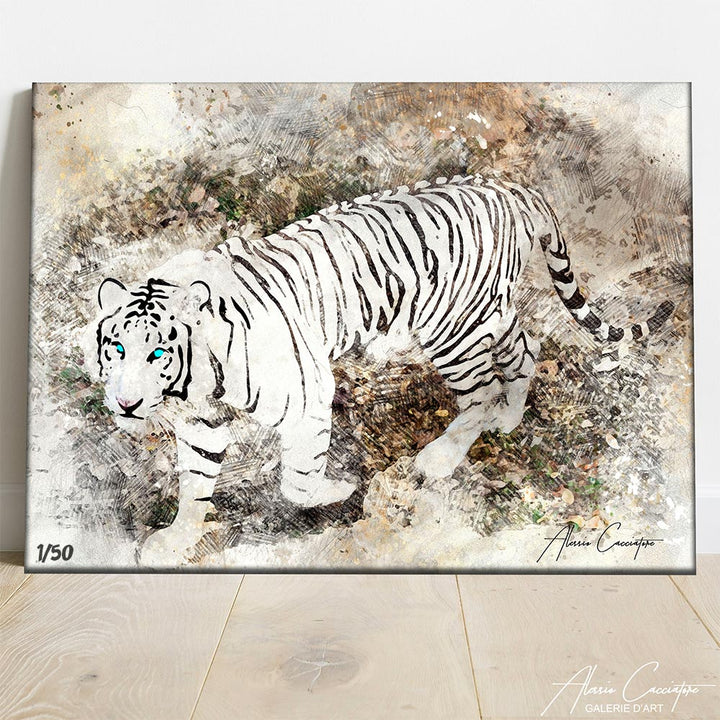 poster tigre blanc